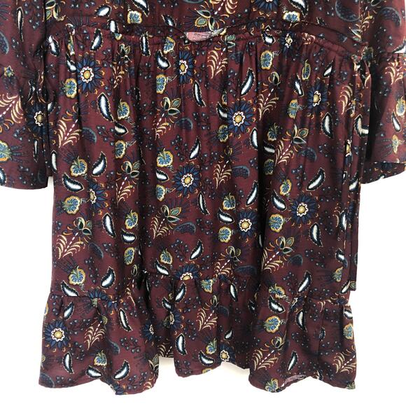 Suzanne Betro Floral Bell Sleeves Boho Dress Size Medium - Picture 10 of 15